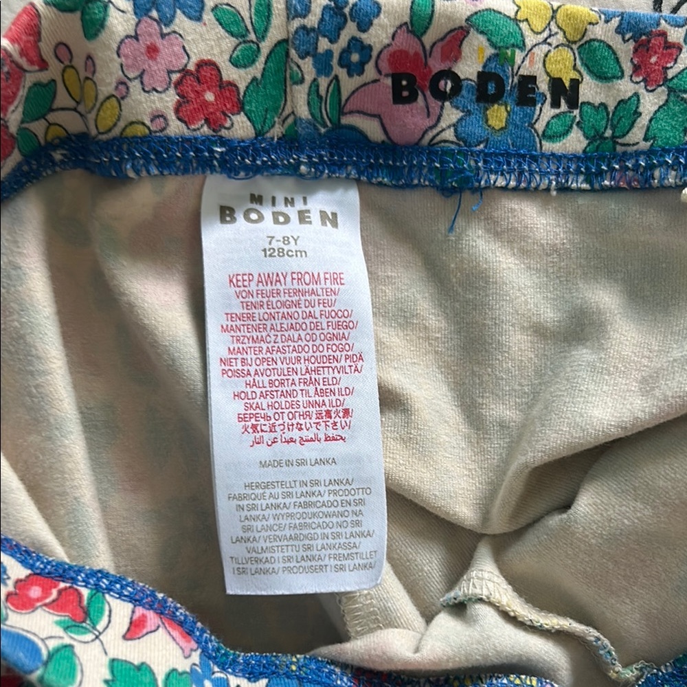 Mini Boden Vibrant Floral Leggings Multicolor
